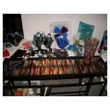 STAINED GLASS TABLE & OBJECTS