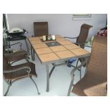 PATIO TABLE & 6 CHAIRS
