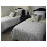 2 TWINS WITH HEADBOARDS