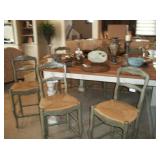 6 MAITLAND SMITH RUSH SEAT CHAIRS