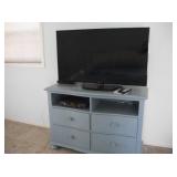 BLUE TV STAND, 50" LG TV