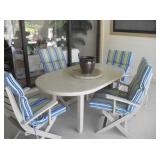 TABLE - 4 CHAIRS & CUSHIONS