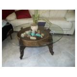 ASIAN RATTAN DISPLAY TABLE