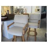 2 SWIVEL BAR STOOLS