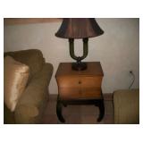 ASIAN SIDE TABLE, PR. LAMPS