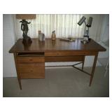 MID-CENTURY TEAK DESK, PAUL McCOBB
