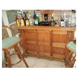 OAK BAR, BRASS TOP