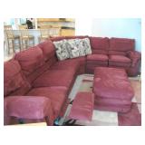 LA-Z-BOY SECTIONAL WITH QUEEN SLEEPER & 2 RECLINERS