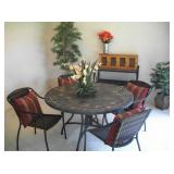 STONE TOP TABLE/4 CHAIRS