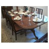 BURLWOOD TABLE/8 CHAIRS