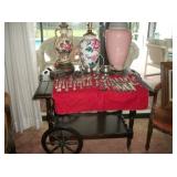 TEA CART, VINTAGE FLATWARE
