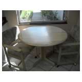 DROP LEAF TABLE & 2 CASTOR CHAIRSHAND & POWER TOOLS