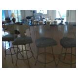 4 SWIVEL BAR STOOLS