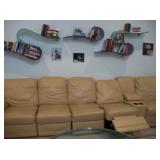 RECLINING LEATHER SOFA