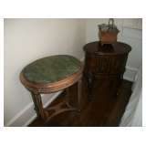 2 FRENCH STYLE SIDE TABLES