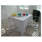 4 LUCITE FOLDING CHAIRS