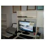 COMPUTER, PRINTER, DESK