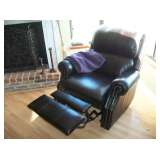 DARK CHOC. BROWN LEATHER RECLINER