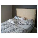 QUEEN BED & WOVEN HEADVBOARD