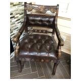 leather arm chair