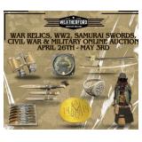 Incredible *Online Only* Weatherford Gallery Auction! War Relics, WW2, Samurai Swords, Militaria..