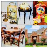 This Fri & Sat! **Incredible Plano Estate Sale** Stunning Buffet, Dept. 56, Sterling, Quilts, Vintage Toys, Brass.