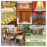 This Fri & Sat! **Incredible McKinney Estate Sale** Collectibles, Vintage, Fine Furniture, Pyrex, Cast Iron, Clocks, Leather, Jewelry, Fashion, LG Washer & Dryer & More!