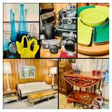 **Vintage Time Capsule Estate Sale** Retro Vibes, Vintage Glass Galore, MCM, Collectibles, Jewelry..