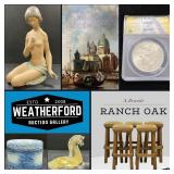 Incredible *Online Only* Weatherford Gallery Auction! Fine Furniture, Coins, Memorabilia, Art, Lladro, Steiff & More! Bidding Ends Friday