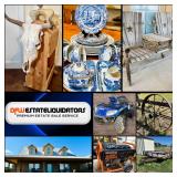 This Fri & Sat! Incredible Ranch Estate! Arctic Cat, TX Art, Saddles, Rustics, Saladmaster, Spode Blue Willow, Tiger Oak, Collectibles, Taxidermy, Trailers, Generac Generator, Welder, Vintage & More!!