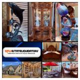 This Fri & Sat! Stunning $1.2M Weatherford Estate Sale! Stunning Home & Pool House, Beautiful Furniture, Fine Art, Bronze Sculpture, Lucite, Leather, Collectibles, Outdoor & Much More!