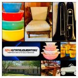 This Fri & Sat! Incredible Alvarado Estate Sale! Vintage Pyrex, Collectibles, Pedal Car, Uranium Glass & Much More!