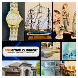 This Fri & Sat! ~Incredible Allen Estate Sale! Armani, Waterford, FF, Omega Seamaster, Modern Sectional, G Harvey, Sculptures, Nice Appliances & Furniture, Stainless BBQ Grill, Collectibles & More!