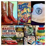 This Fri thru Sun! ~MASSIVE 2 Phase - Ft Worth Estate Sale! Local Nostalgia, Ford Mustang, MCM, Western, Antiques, Vintage Collectors Paradise.. It