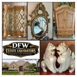 This Fri & Sat! ~Incredible Plano Estate Sale! MCM, Hollywood Regency, Fine Furniture, Collectibles, French, Asian, Quilts, Fine Antiques, Vintage Fashion, Outdoor & More!