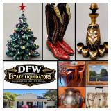 This Fri & Sat! ~Incredible Garland Estate Sale! Drexel, LeCreuset, Fenton, Leather, MCM, Cowboy Boots, Vintage Fashion, Thomasville, Paintings, Fitness, Collectibles & Much More!