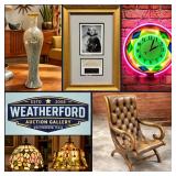 Bidding Ends Fri! ~Incredible *Online Only* Weatherford Gallery Auction! Fine Furniture, Collectibles, Stained Glass, Vintage Goods, Memorabilia, Artwork & Much More! Local P/U & Ship Avail.