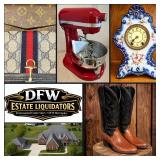 This Fri & Sat! Upscale Parker Estate Sale! Designer, Exotic Boots, Fashion, Fine Furniture, Tools, Hunting & More! YSL, Tiffany & Co, LV, Gucci, Vintage Fashion, Baker Furniture, Accents & More!