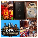 This Fri & Sat! Incredible Dallas Estate Sale! Uranium Glass, Gun Safe, Fine Furniture by Baker, Henredon, Vintage Fashion, Unique Collectibles, Retro Toys, Outdoor, Tools, Hunting & More!
