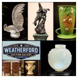 Bidding Ends Fri! ~Incredible *Online Only* Weatherford Gallery Auction! Sabino, Lalique, Bronze, MCM, Fine Furniture, Artwork, Memorabilia, Vintage, Taxidermy, Collectibles & More! Local P/U & Ship 