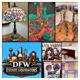 This Fri & Sat! ~Incredible Hurst Estate Sale! Marantz, Bose, Akai, Tiffany Lamp, Black-light Posters, Singer FW, Quilts, Afghans, Tiger Oak, Leather, Fine Furniture, Vintage, Collectibles & Much More