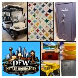 This Fri & Sat! ~Incredible Denton Estate Sale! Golf Clubs, Golf Cart, Gun Safes, Tornando Shelter, Fine Furniture, Art, Collectibles, Nice Appliances, Outdoor & Much More!