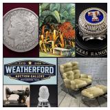 Bidding Ends Fri! ~Incredible *Online Only* Weatherford Gallery Auction! Fine Furniture, Collectibles, Memorabilia, Vintage, Mid Century, Artwork, Antiques & More! Local P/U & Ship Avail.