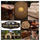 This Fri & Sat! Amazing Rockwall Estate Sale! Stunning Furniture, Uranium Glass, Nice W/D Set, Collectibles, French Country, Thomas Kinkade, Craftsman, Teak, Billiards & Much More!
