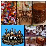 This Fri & Sat! ~Incredible Grapevine Estate Sale! Rattan, Lladro, MCM, Nesting Tables, Appliances, Fashion, Bluebonnet Painting, Brass, Henry Link Furniture, Vintage Christmas, Outdoor & Much More!