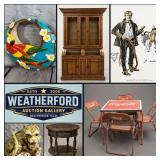 Bidding Ends Fri! ~Incredible *Online Only* Weatherford Gallery Auction! Fine Furniture, Collectibles, Memorabilia, Antiques, Artwork & Much More! Local P/U & Ship Avail.