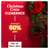 CHRISTMAS CRAZE CLEARANCE ESTATE SALE - 60%OFF