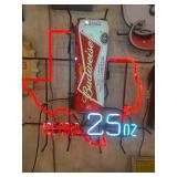 Texas 25 Budweiser Neon