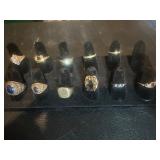 12 Gold Rings 14K 10K 18 K