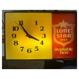 Old Shield Lone star Beer Clock